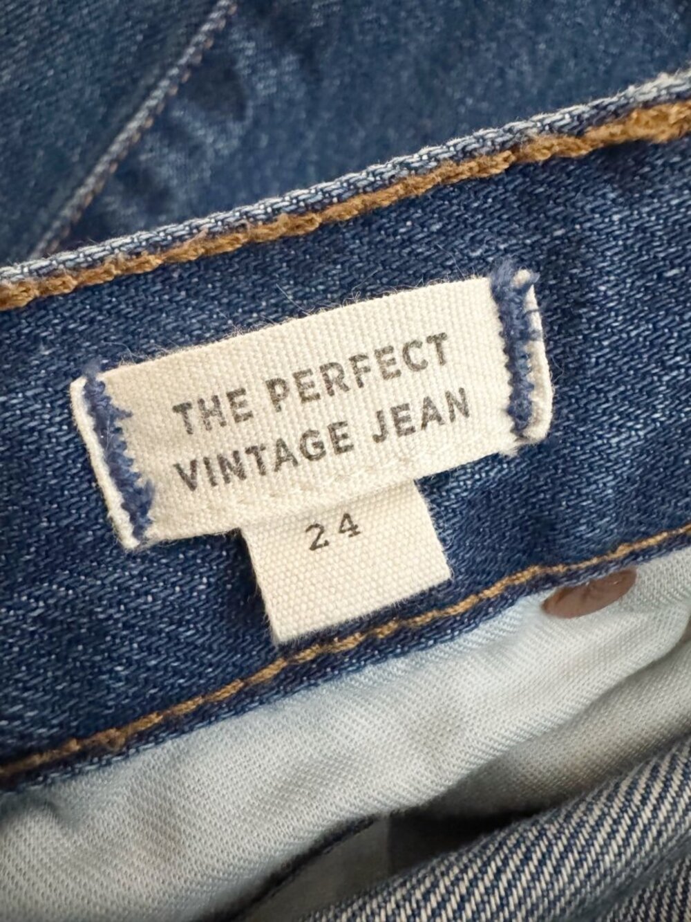 Madewell The Perfect Vintage Jeans Size 24 Casual Capsule Dark Wash Preppy Blue - Picture 7 of 10